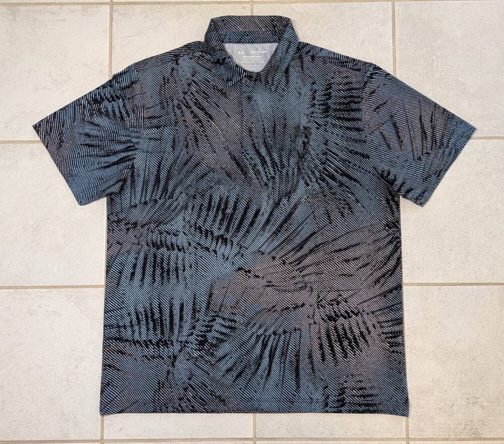 Under Armour Men's XL Playoff Polo Shirt Blue Floral Golf Performance Tropical